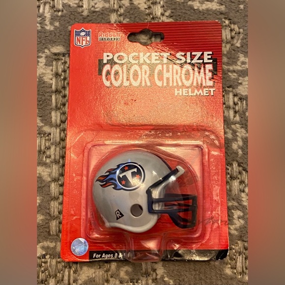 Riddell Other - RIDDELL POCKET SIZE COLOR CHROME TENNESSEE TITANS football helmet NWT